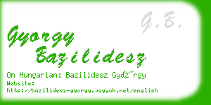 gyorgy bazilidesz business card